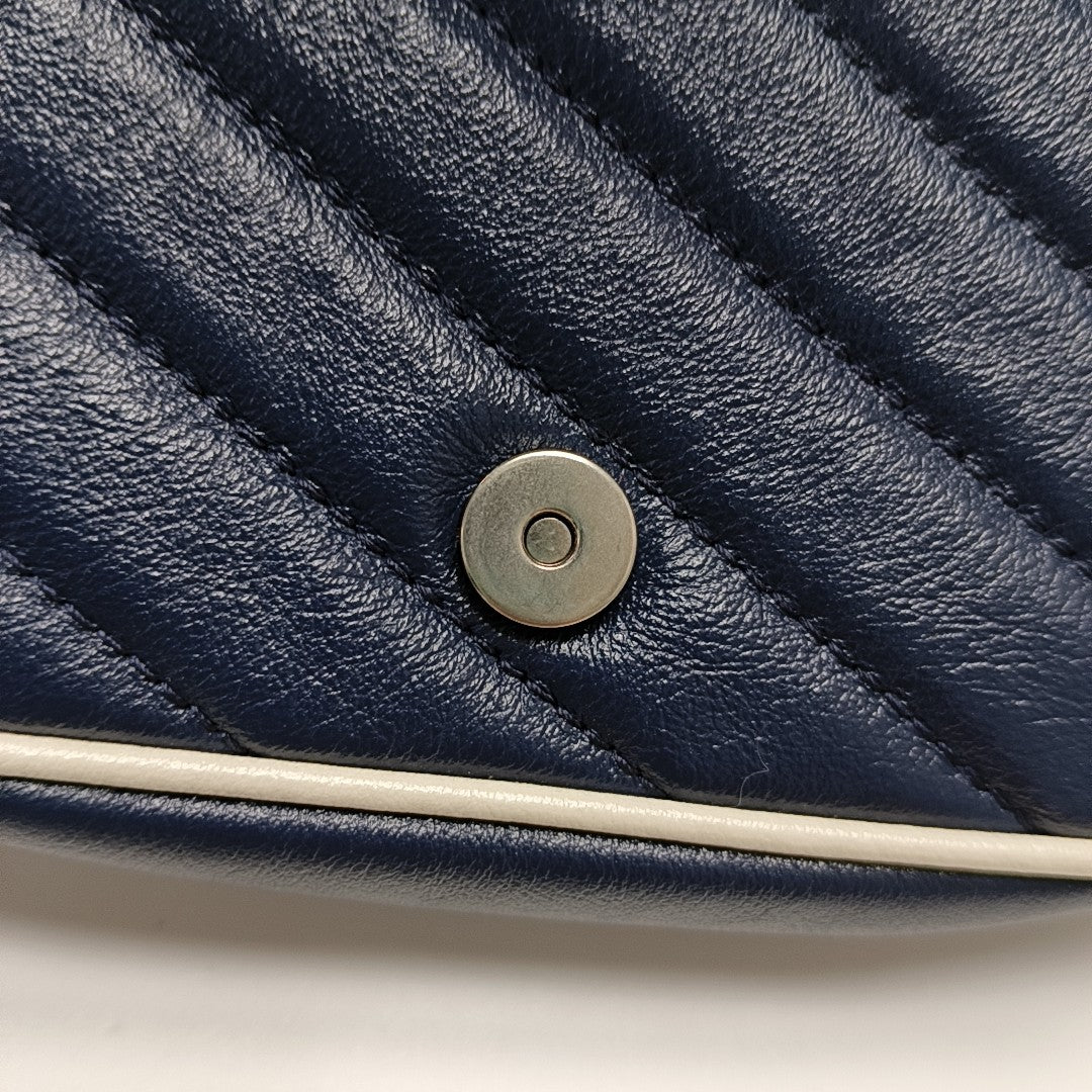 GG Marmont Super Mini Quilted Calfskin Blue
