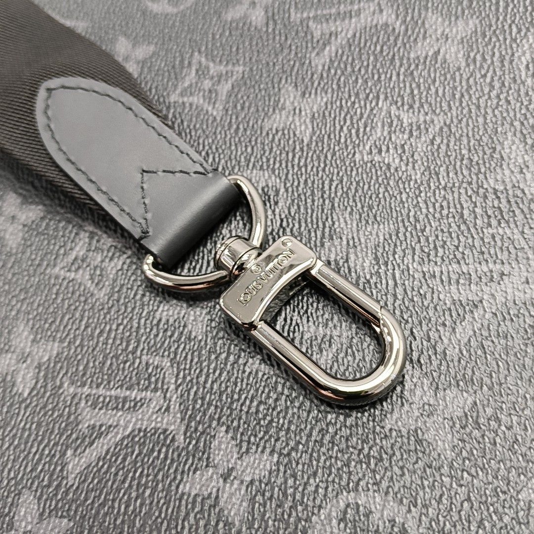 DAVIS Monogram Coated Canvas Black