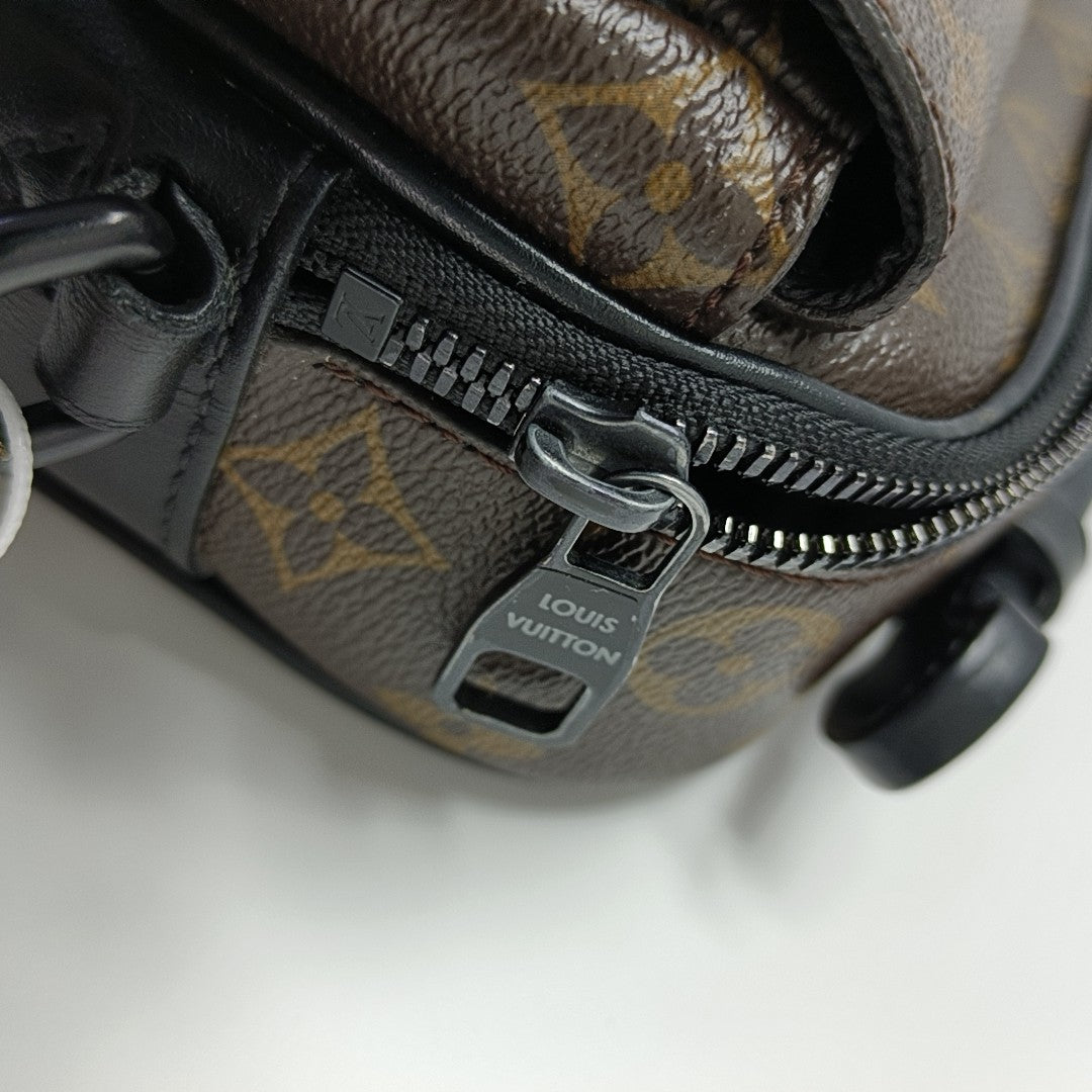S LOCK Monogram Coated Canvas Brown