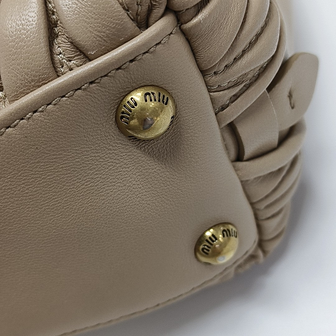 Matelassé Quilted Lambskin Beige