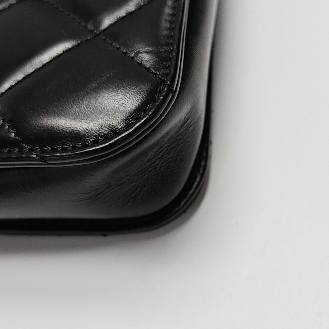 PREFECT EDGE Large Quilted Calfskin Black