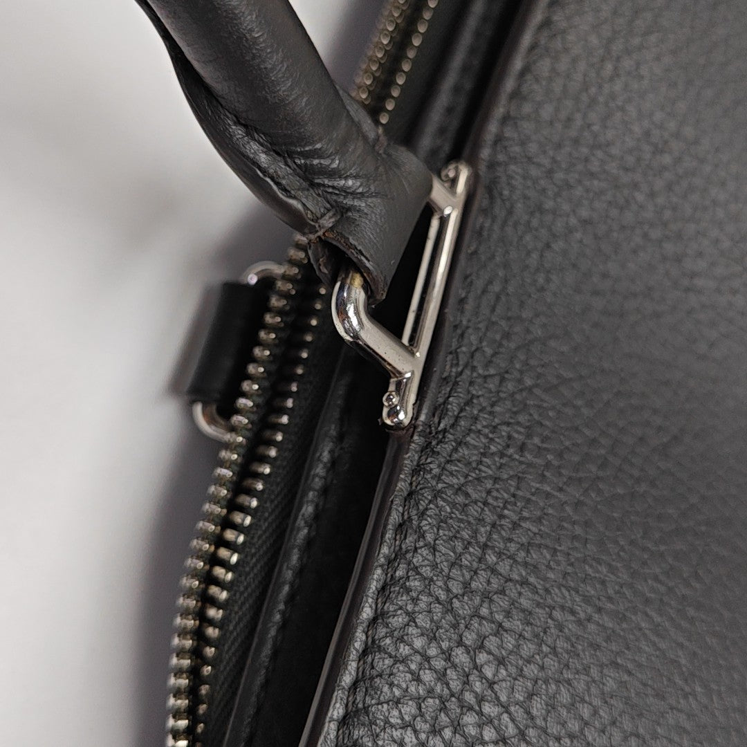 Calfskin Top Handle Bag Gray