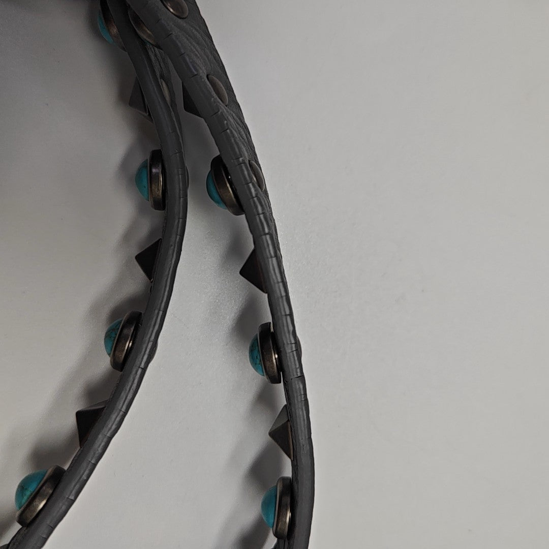 Rockstud Calfskin Blue