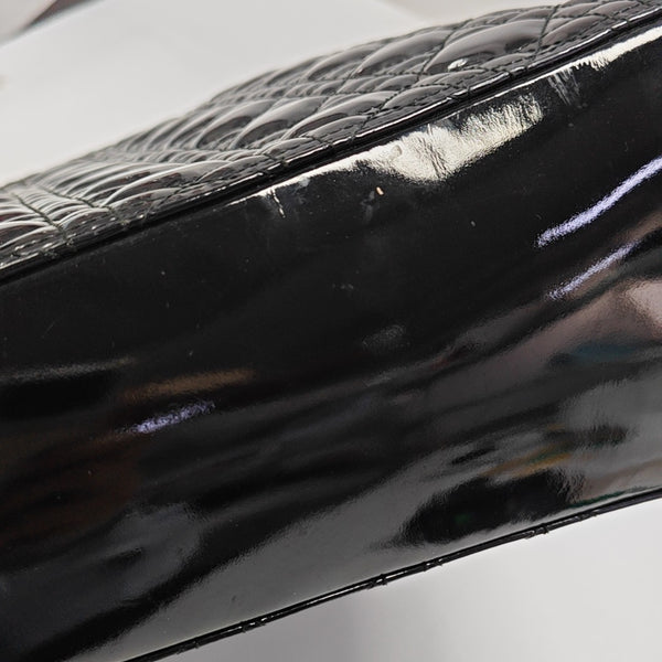 Lady Dior Large Patent Leather Black