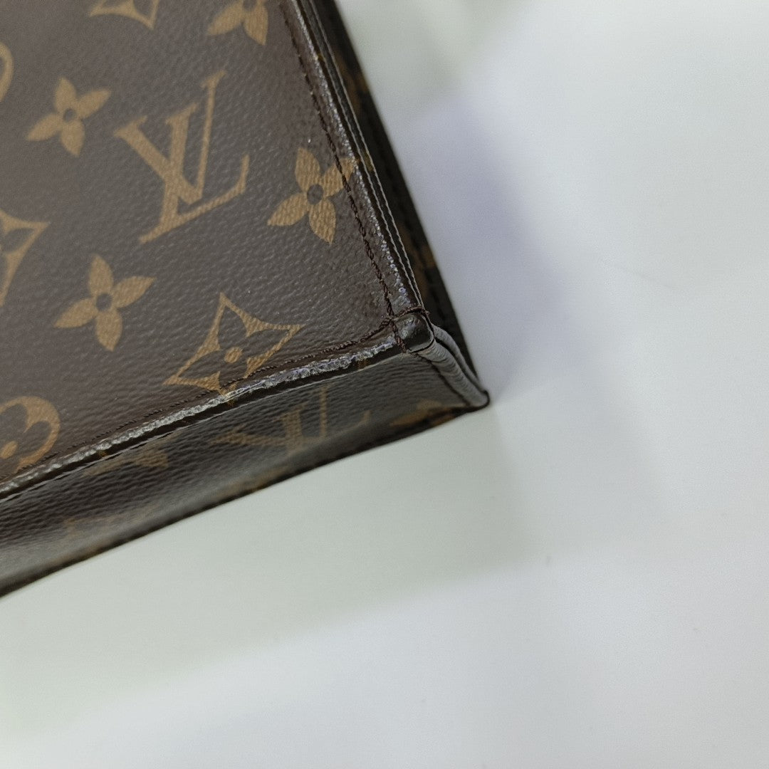 SAC PLAT Mini Monogram Coated Canvas Brown