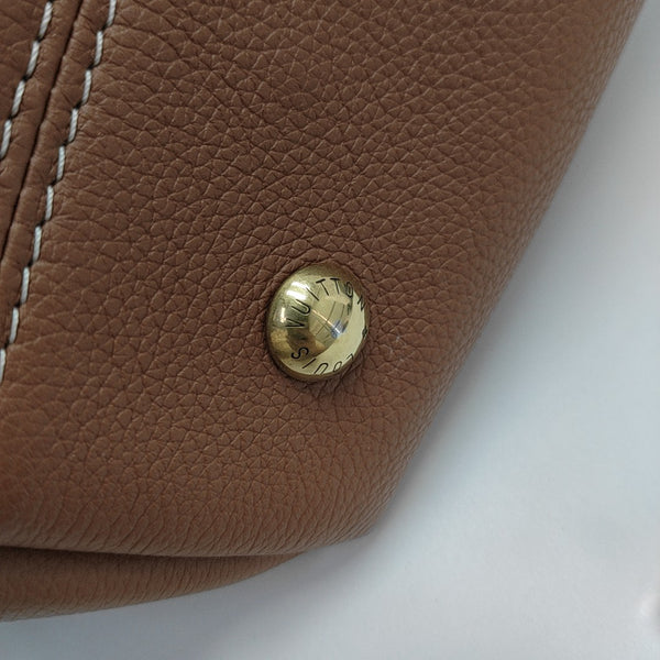 LOW KEY HOBO PM Monogram Calfskin Brown