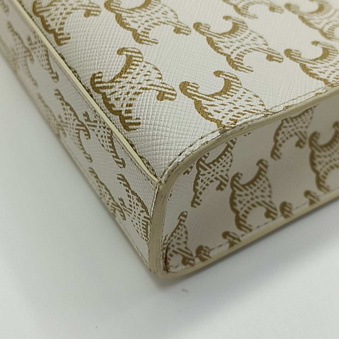 CABAS Mini Coated Canvas White