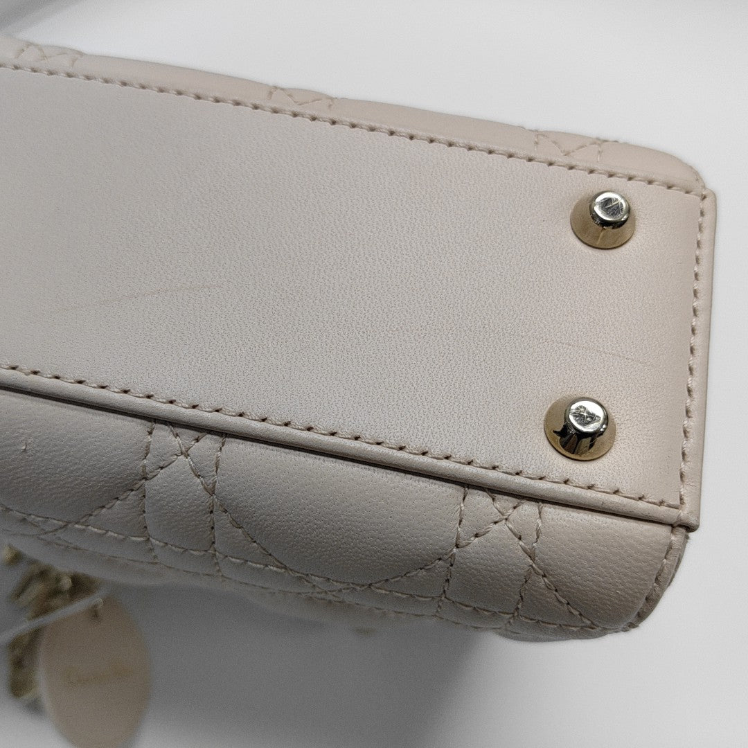 Lady Dior Mini Cannage Lambskin Pink