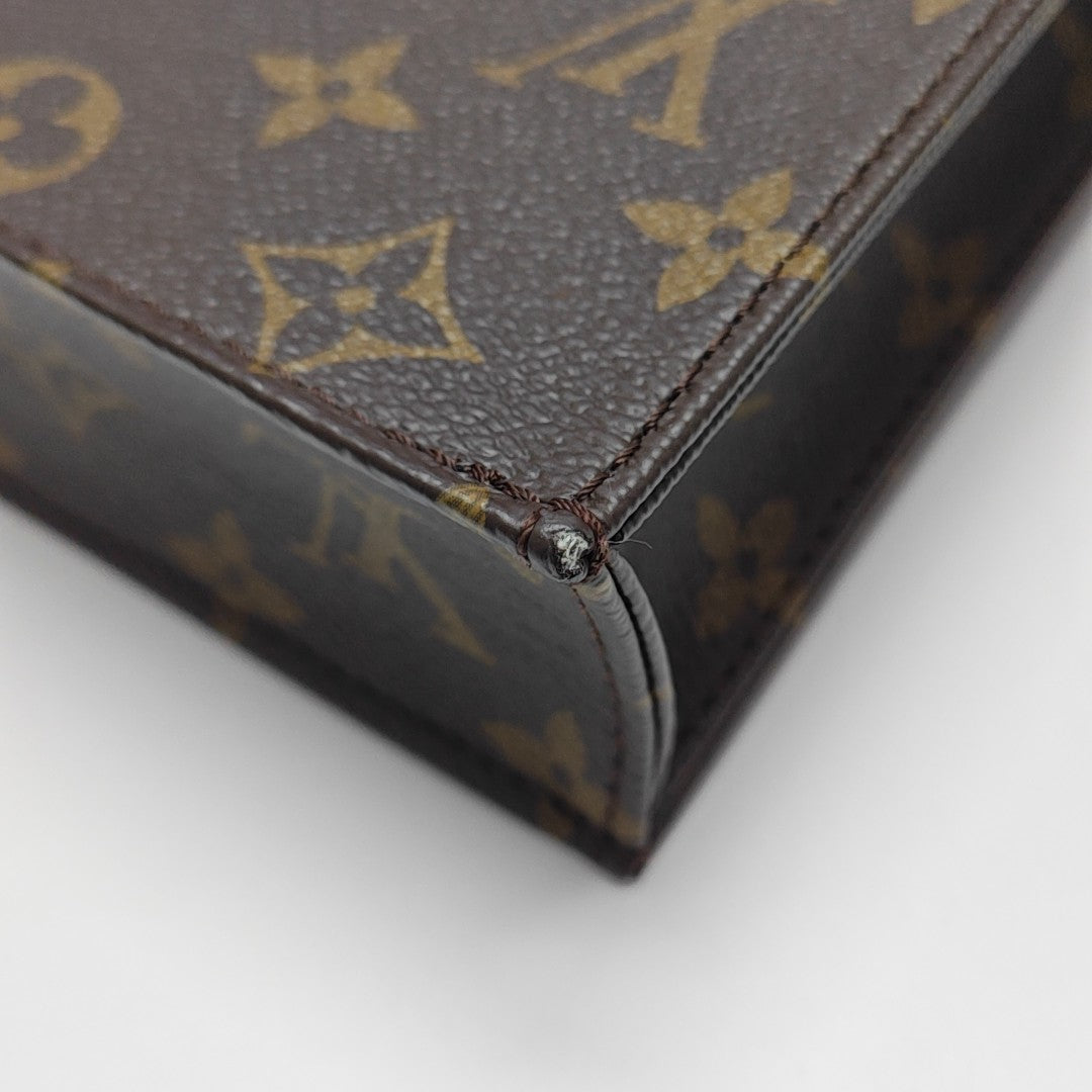 SAC PLAT Mini Monogram Coated Canvas Brown