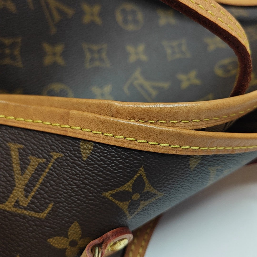 NEVERFULL MM Monogram Coated Canvas Brown
