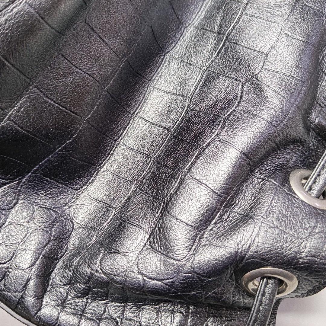 Le Cagole Mini Calfskin Gray