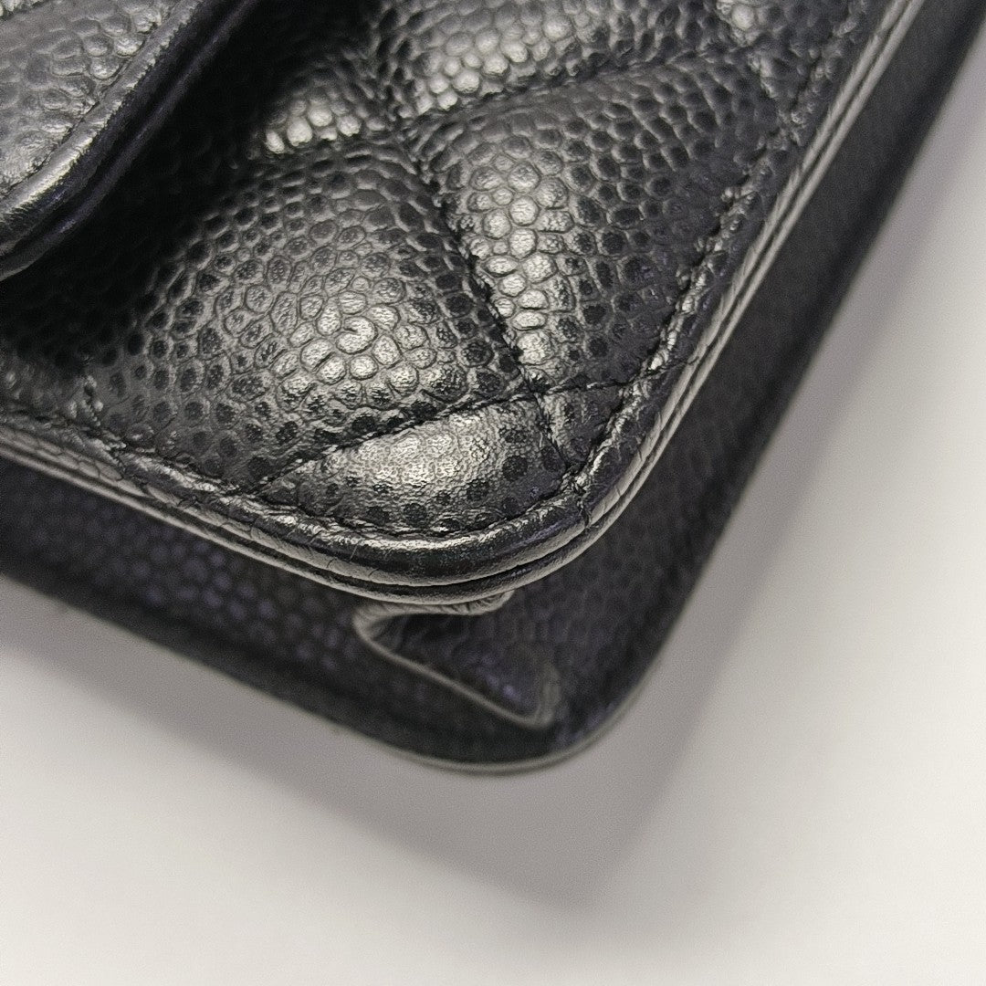 WOC Quilted Grained Calfskin Black