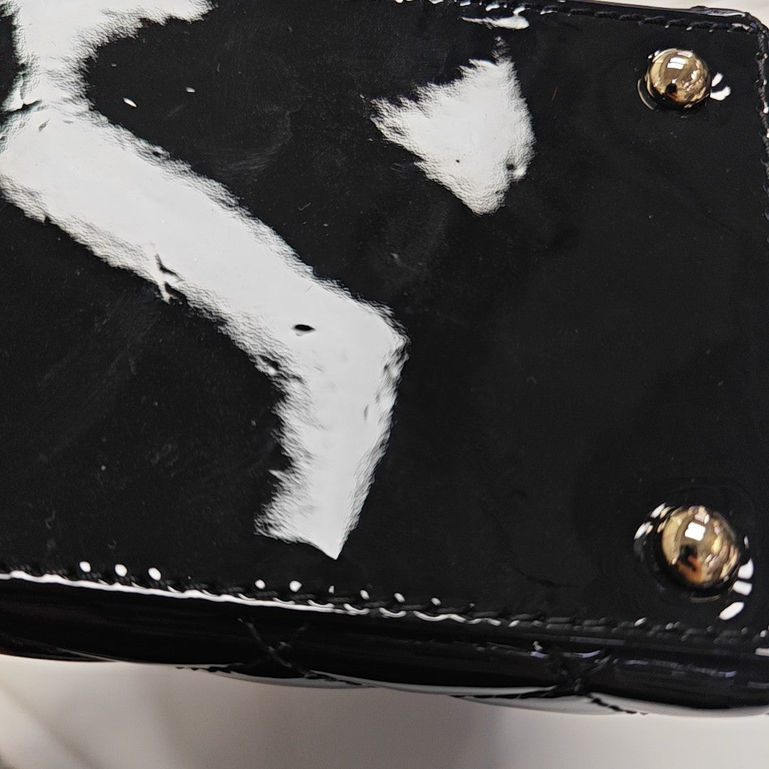 Quilted Calfskin Shoulder Bag Small Black