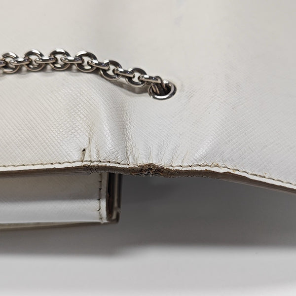 Calfskin Crossbody Bag White
