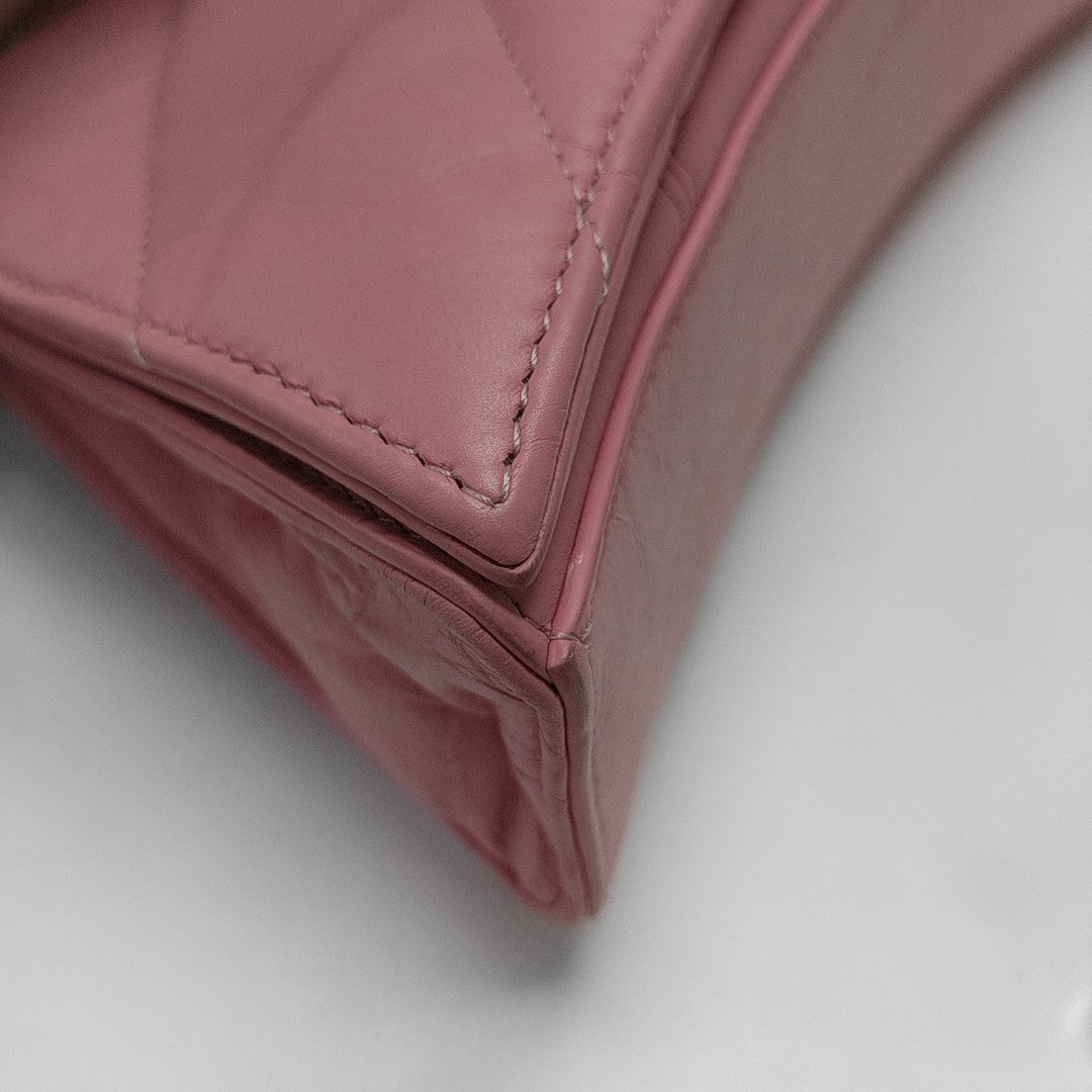 Hourglass Small Quilted Lambskin Pink
