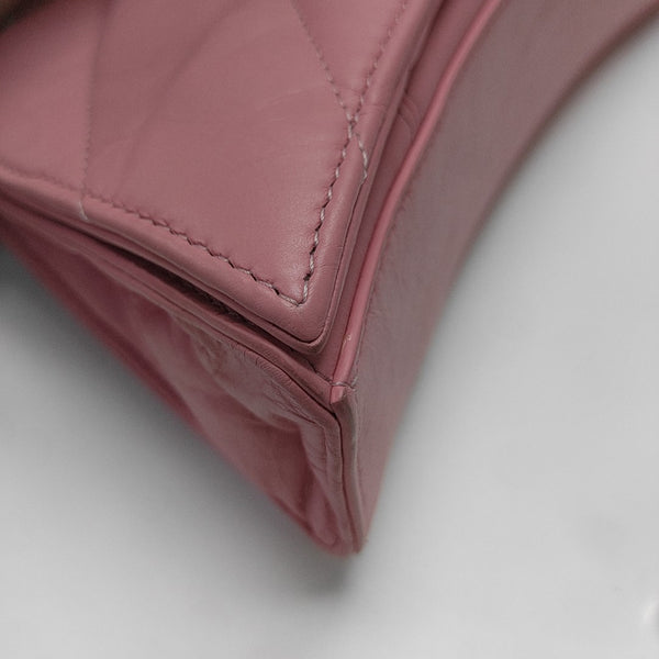 Hourglass Small Quilted Lambskin Pink