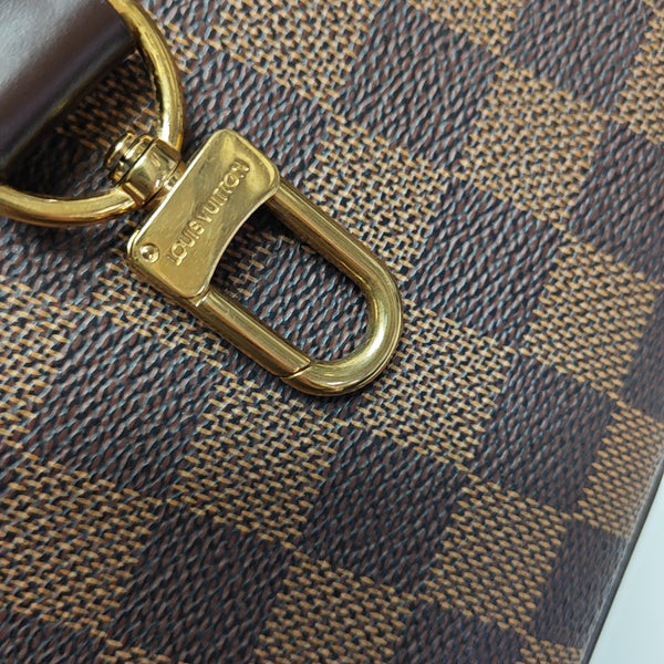 BERGAMO MM Damier Ebene Coated Canvas Brown