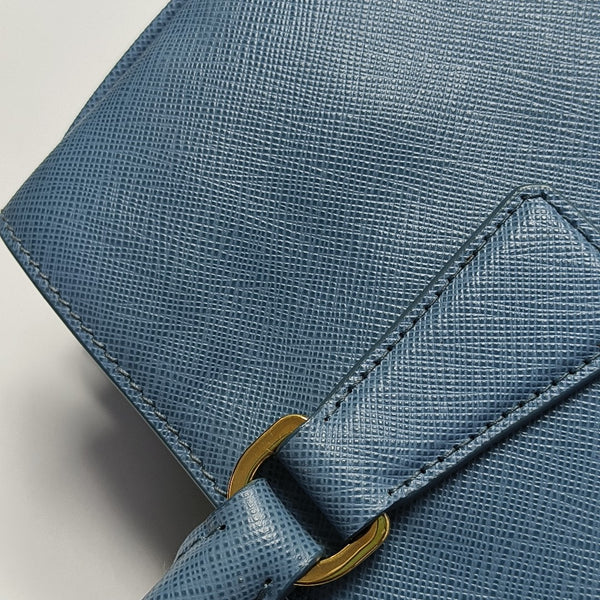 Galleria Large Saffiano Calfskin Blue