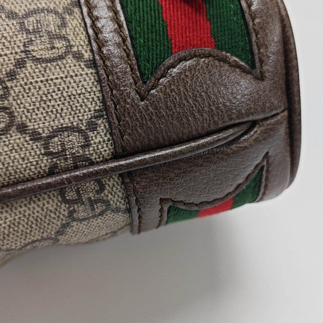 Ophidia Mini Monogram Coated Canvas Beige