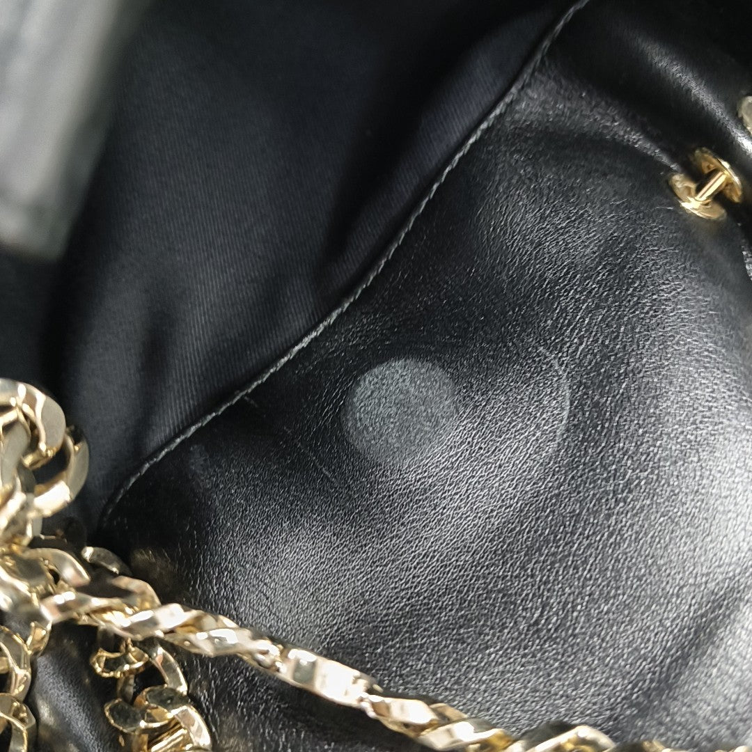 Fabric Top Handle Bag Gold