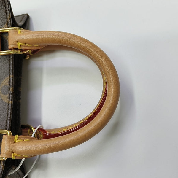SAC PLAT Mini Monogram Coated Canvas Brown