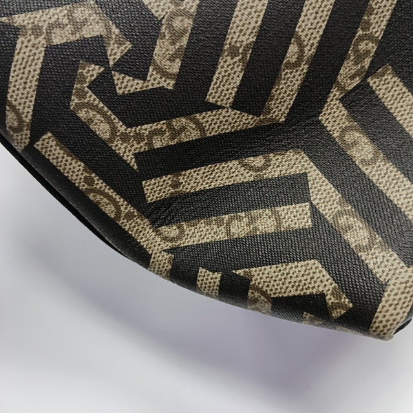 Monogram Coated Canvas Tote Bag Brown