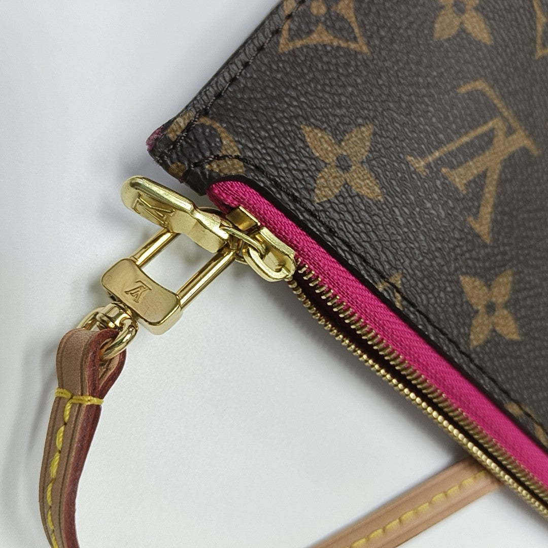 NEVERFULL MM Monogram Coated Canvas Brown