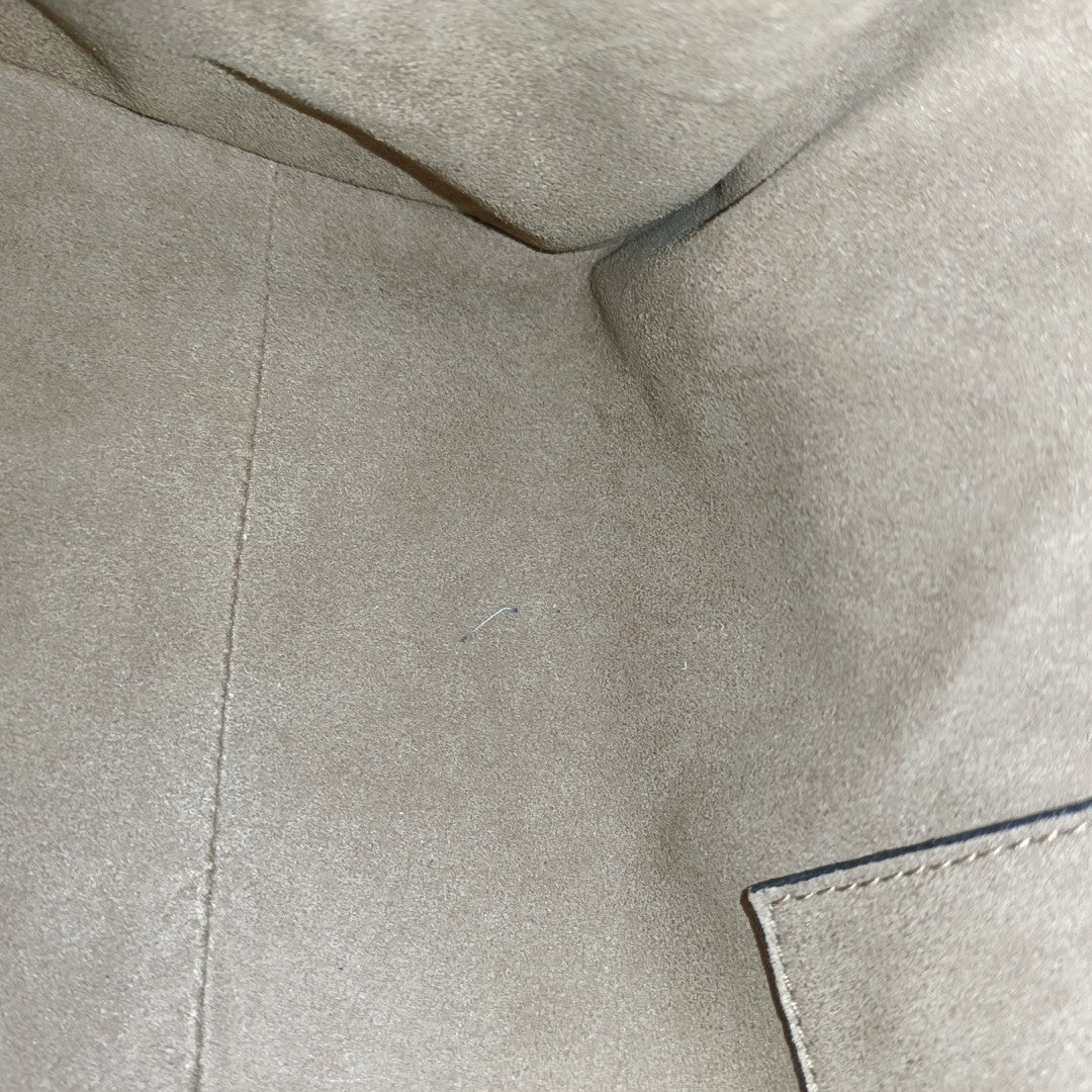 Padlock Medium Monogram Coated Canvas Beige