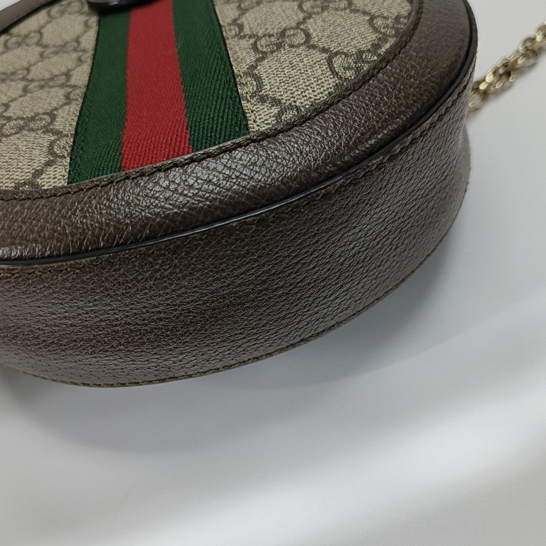 Ophidia Mini Monogram Coated Canvas Beige