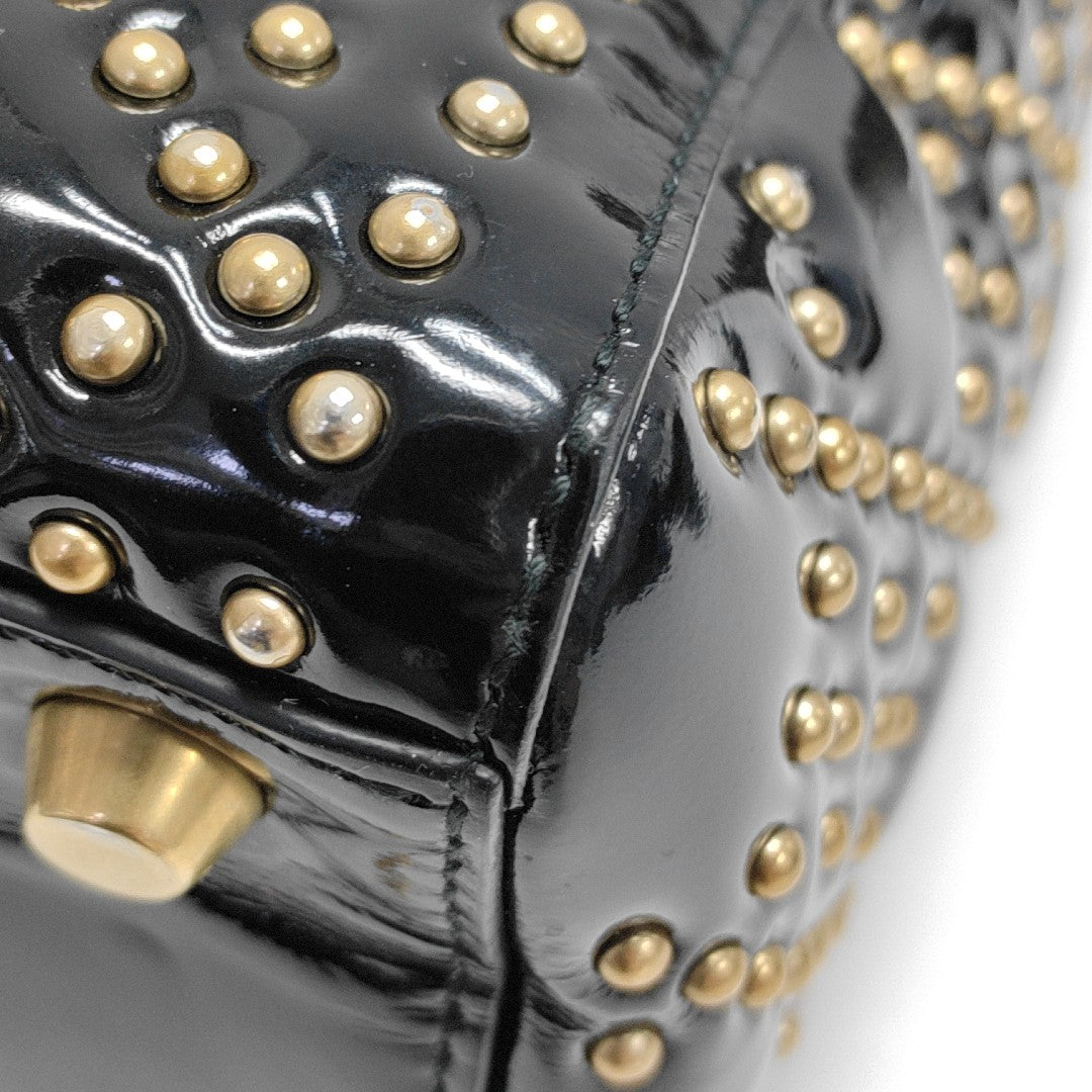 Lady Dior Medium Quilted Patent Leather Black