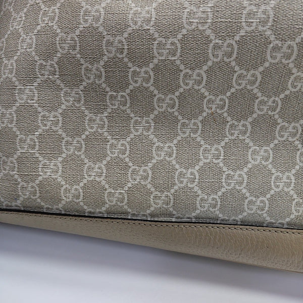 Ophidia Medium Monogram Coated Canvas Beige