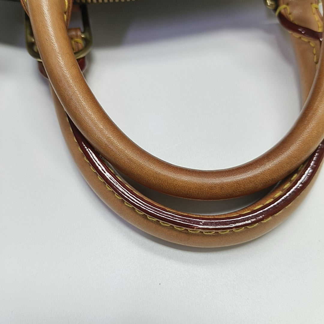 ALMA BB Monogram Coated Canvas Brown