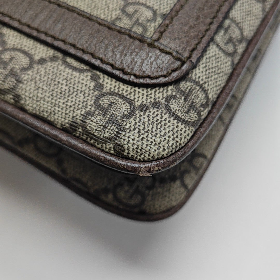 Ophidia Medium Monogram Coated Canvas Beige