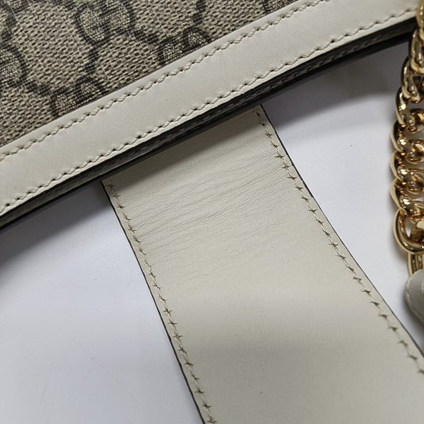 Padlock Medium Monogram Coated Canvas Beige