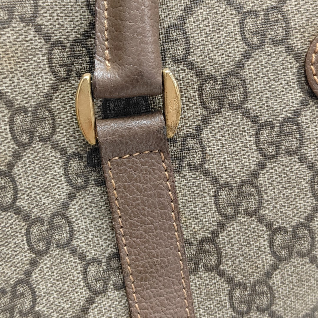 Boston Monogram Coated Canvas Brown