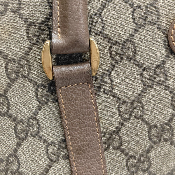 Boston Monogram Coated Canvas Brown