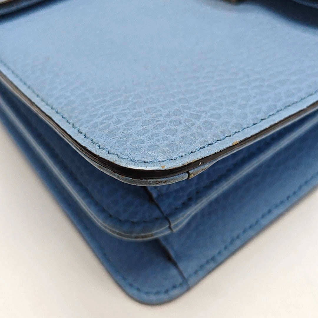 Authenticated pre-owned  Interlocking G Small Calfskin Blue - Shoulder Bag at Looply