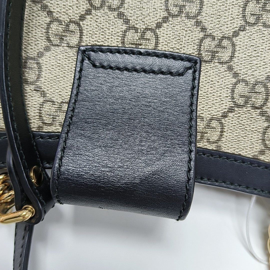 Padlock Small Monogram Coated Canvas Beige