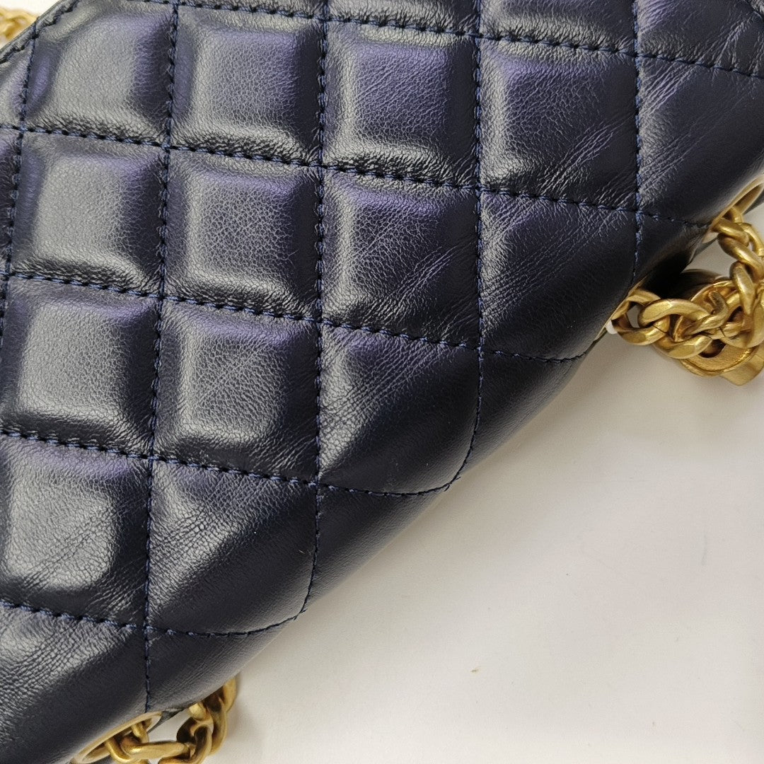 WOC Quilted Lambskin Blue