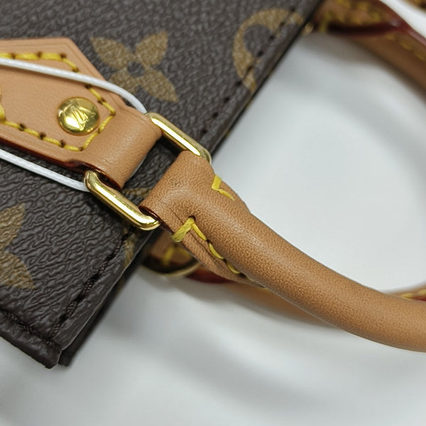 SAC PLAT Mini Monogram Coated Canvas Brown