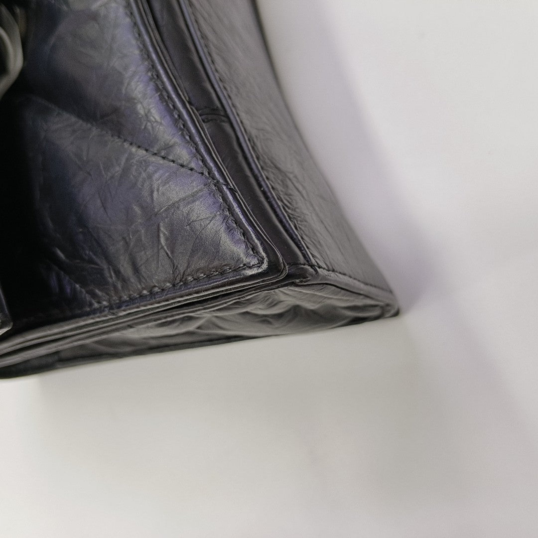 Crush Small Quilted Calfskin Black