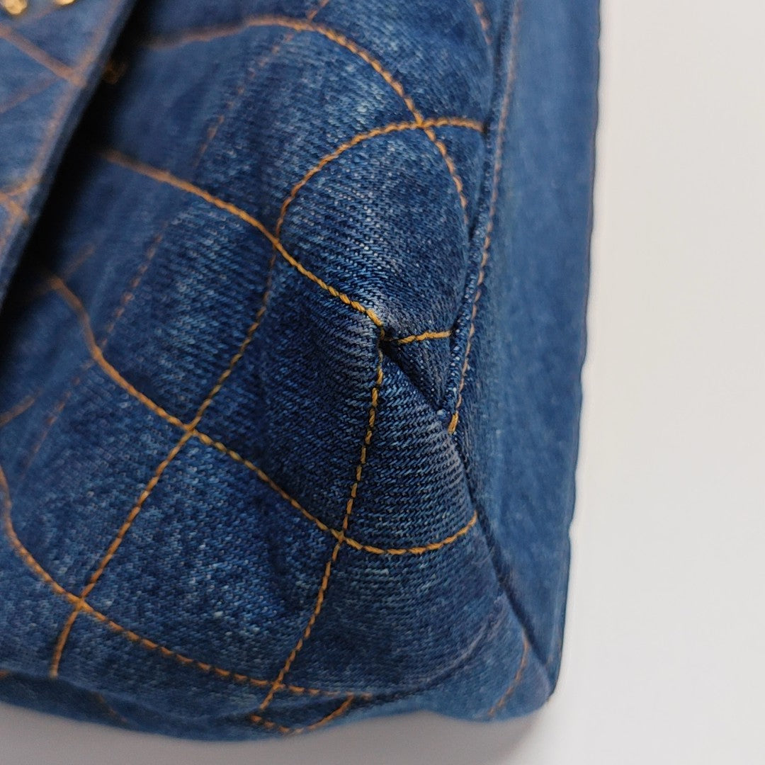 VINTAGE KELLY Quilted Denim Blue