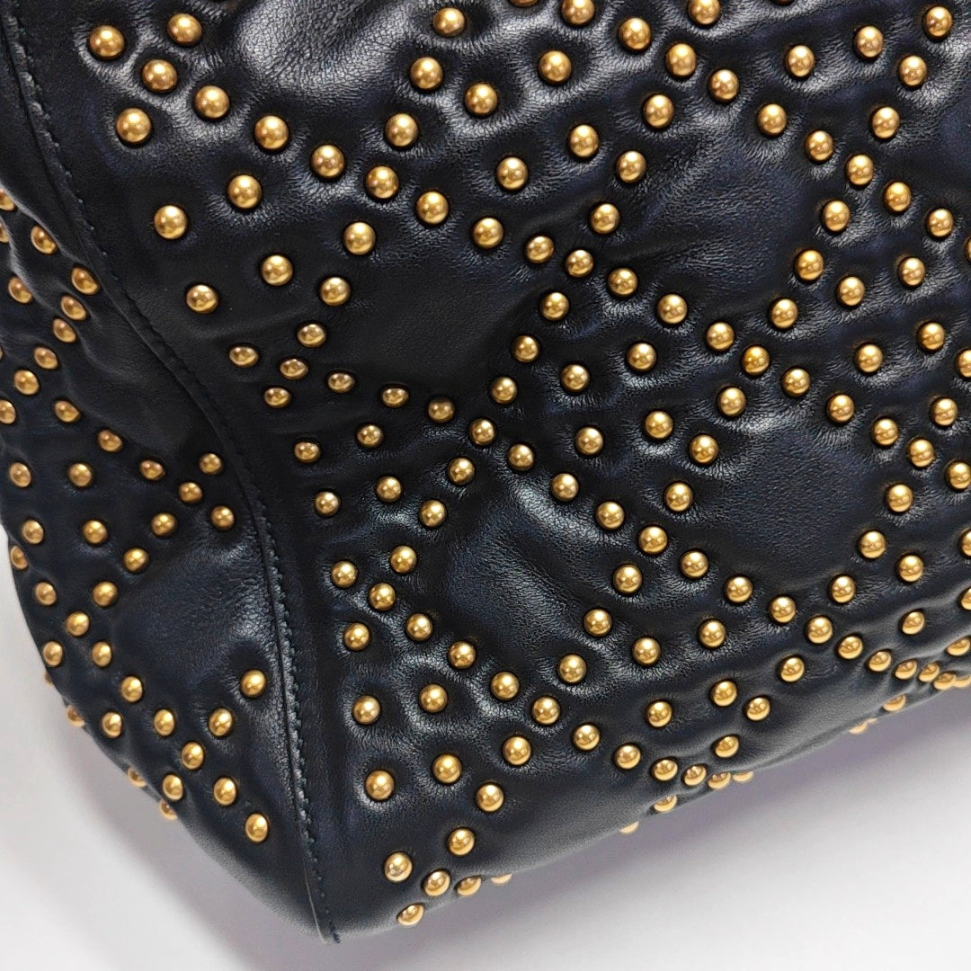 Authenticated pre-owned  Lady Dior Medium Cannage Calfskin Black - Tote Bag at Looply