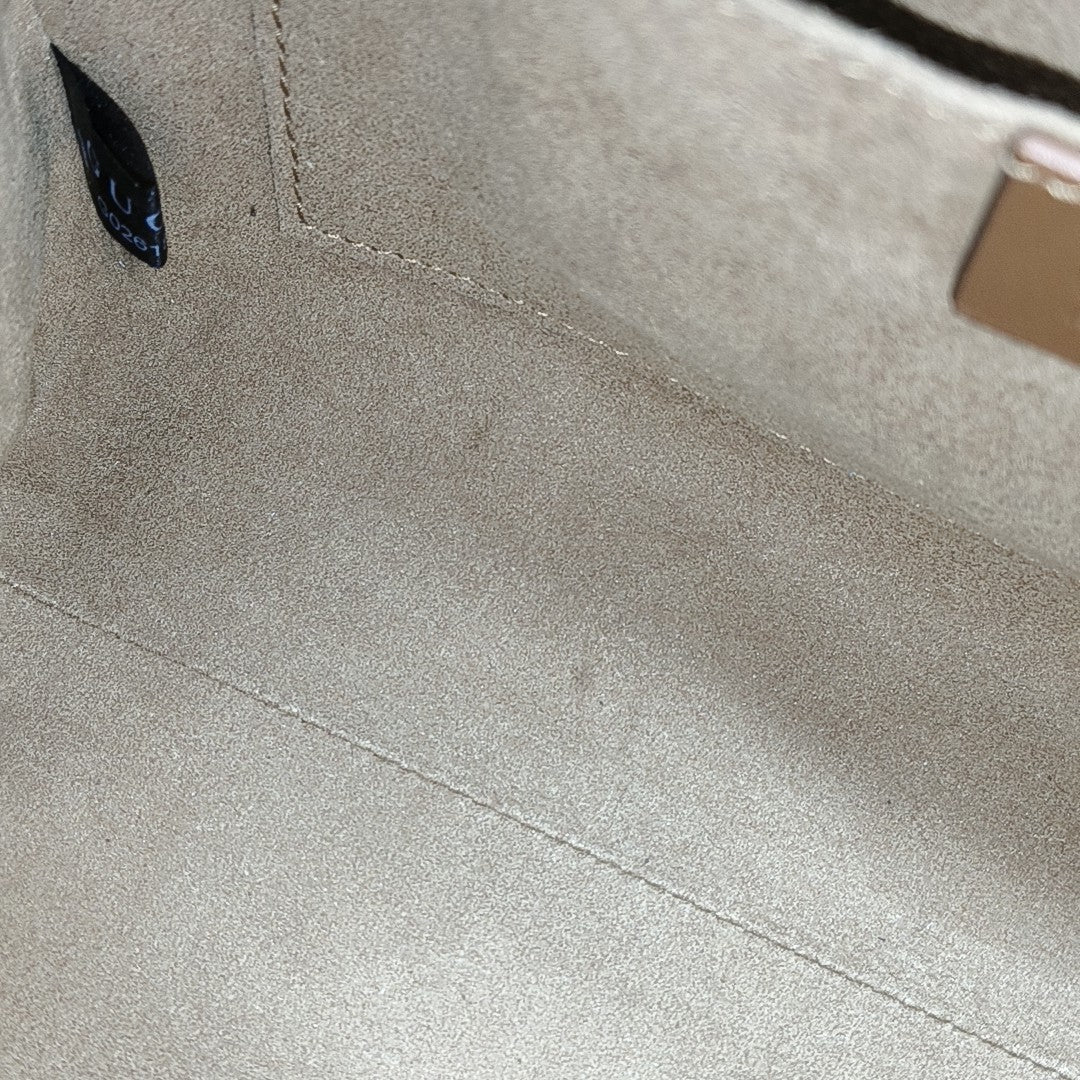 Padlock Small Monogram Coated Canvas Beige