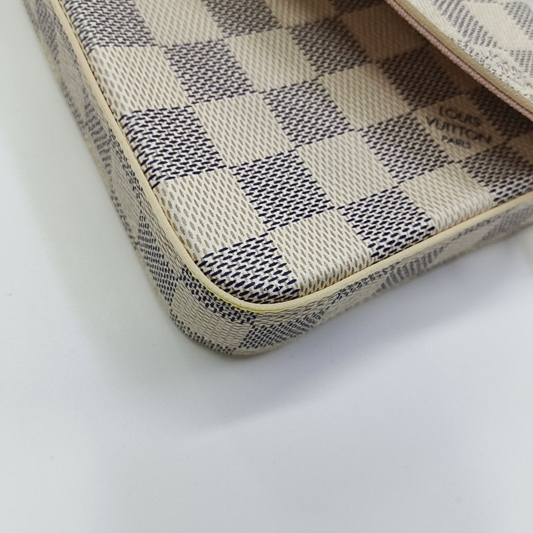 FÉLICIE Damier Azur Coated Canvas White