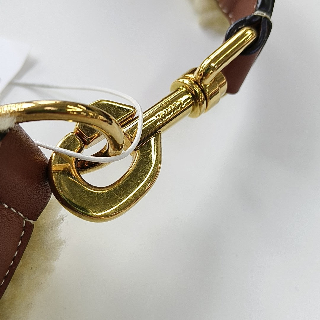 Calfskin Top Handle Bag Brown