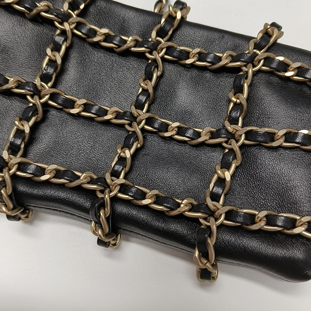 Lambskin Crossbody Bag Black