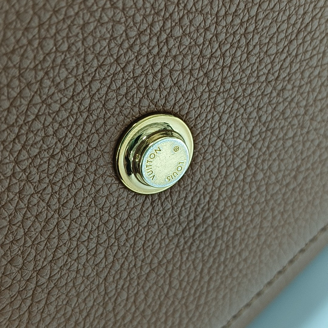 ON MY SIDE MM Monogram Calfskin Brown
