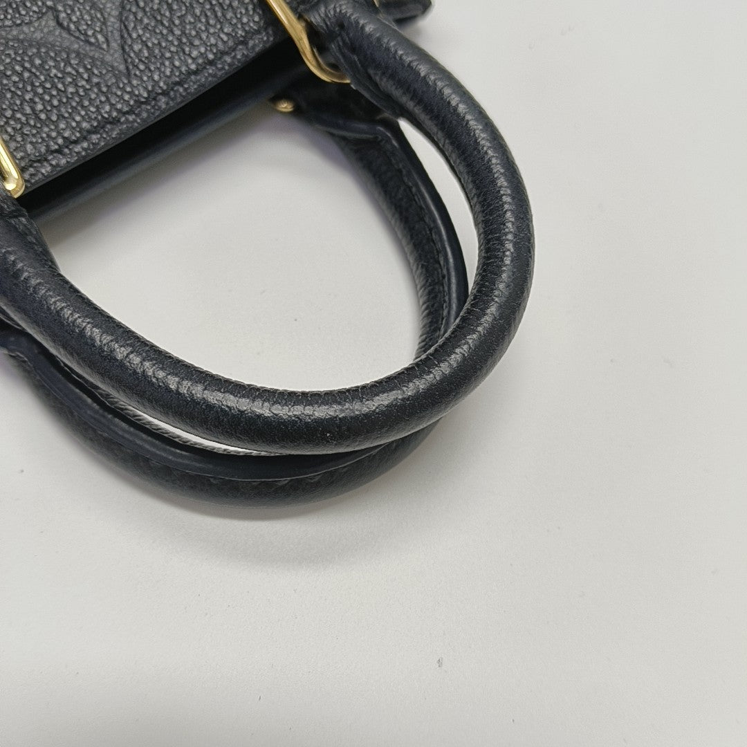 SAC PLAT Mini Calfskin Black