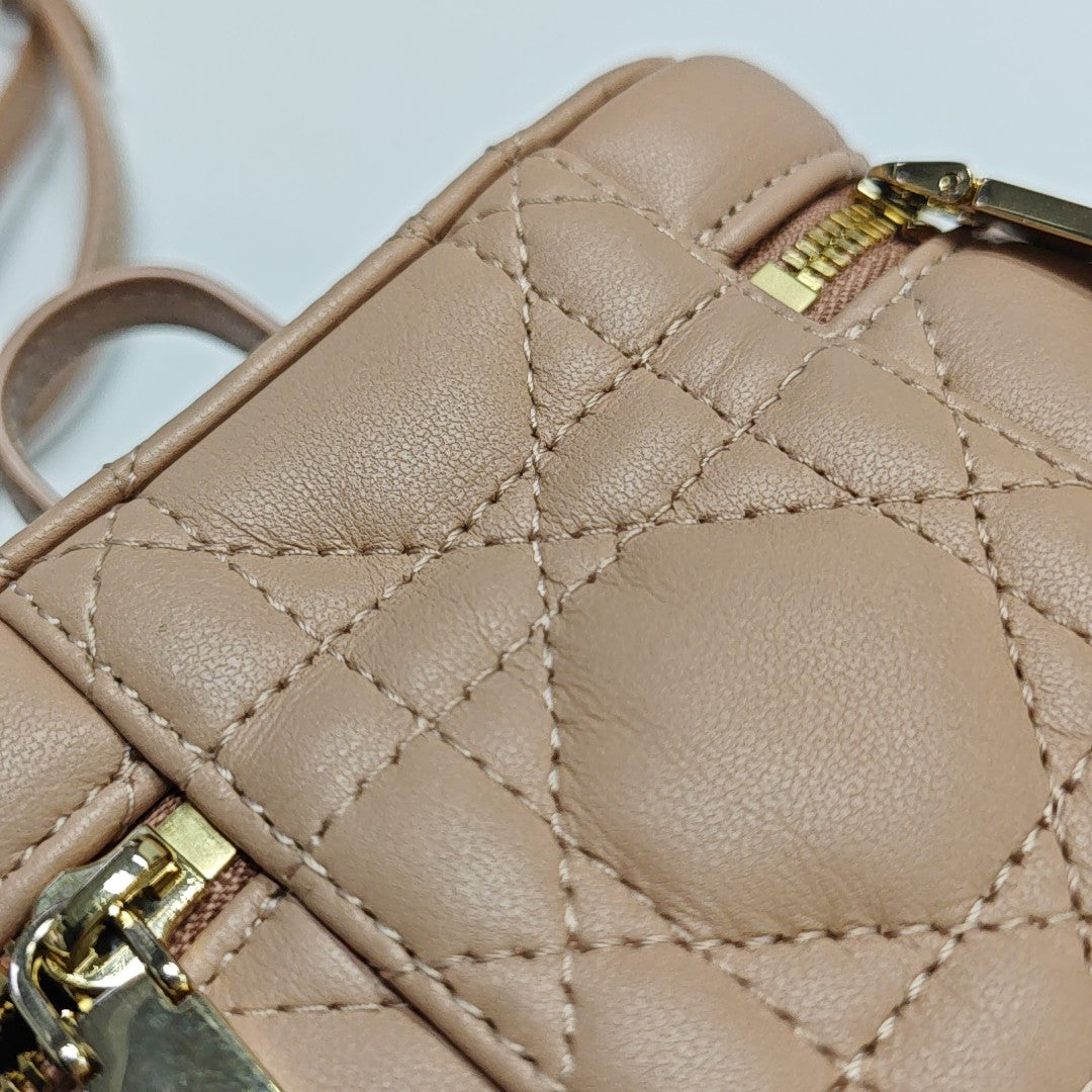 Lady Dior Super Mini Quilted Lambskin Pink